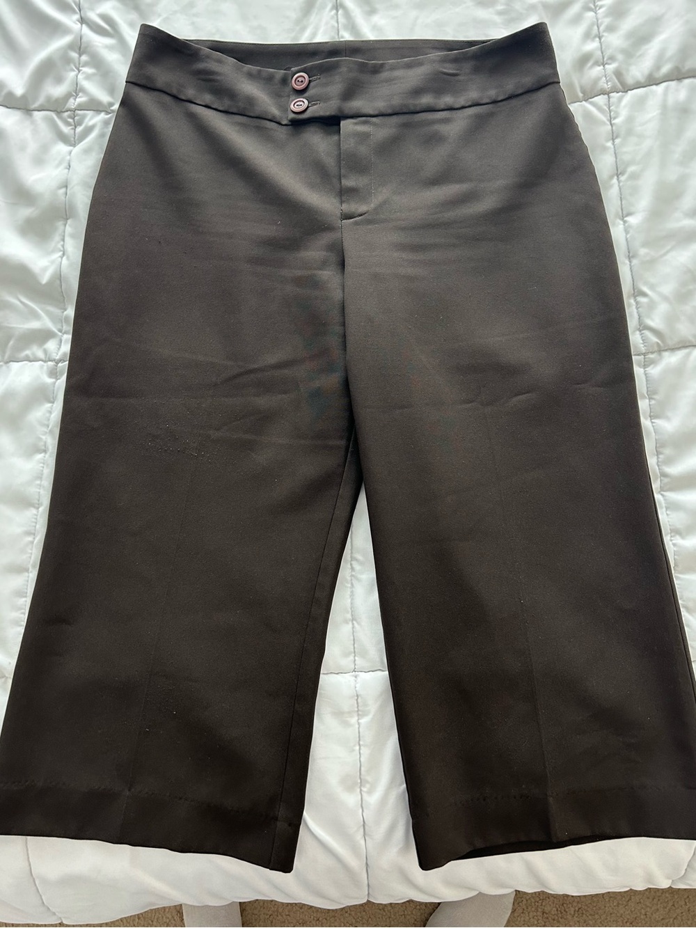 Women’s Wide-Leg Dress Capris in Dark Brown